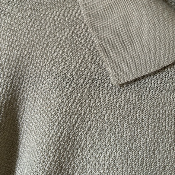 Vintage Slates Men’s Beige Knit Long Sleeve Collared Sweater Men’s Unisex Large - Picture 3 of 4